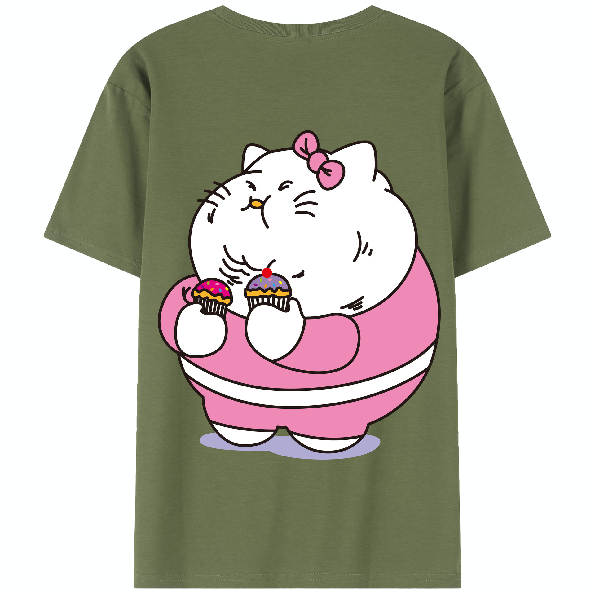（画像用） Hello Kitty ハローキティ 綿100％半袖Tシャツ（背面プリント）